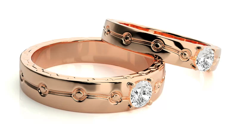 Verighete Cuplu Fascinant Aur 18k Diamante Naturale - Salvador