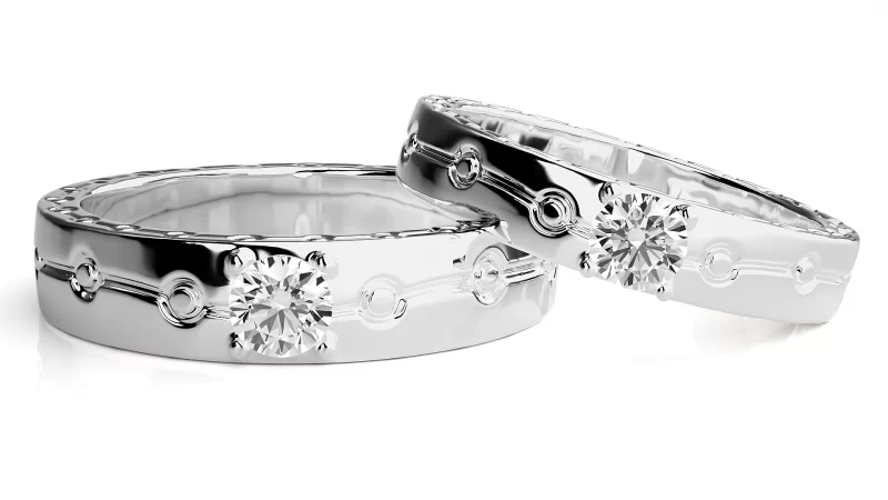 Verighete Cuplu Fascinant Aur 18k Diamante Naturale - Salvador