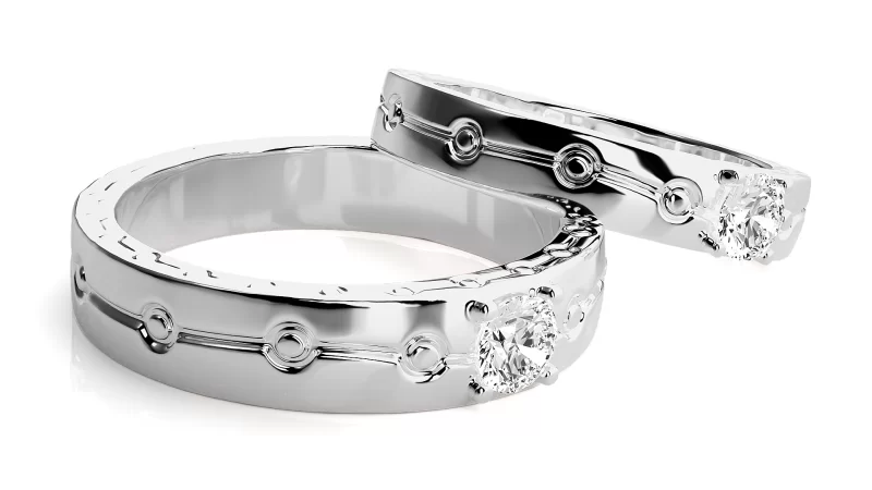 Verighete Cuplu Fascinant Aur 18k Diamante Naturale - Salvador