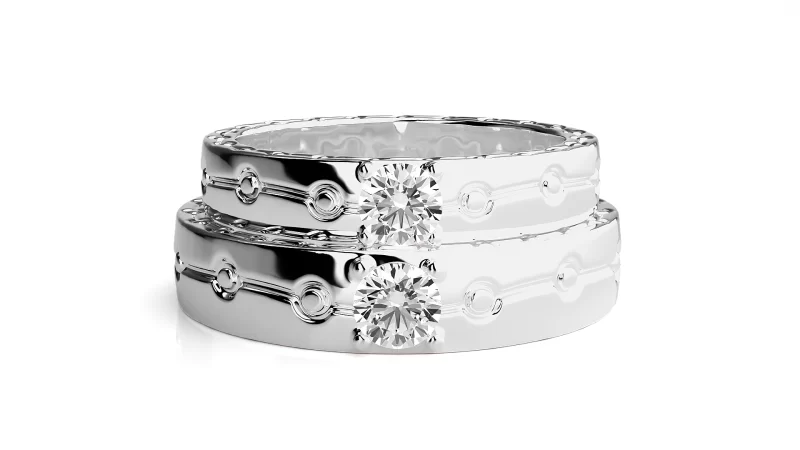 Verighete Cuplu Fascinant Aur 18k Diamante Naturale - Salvador