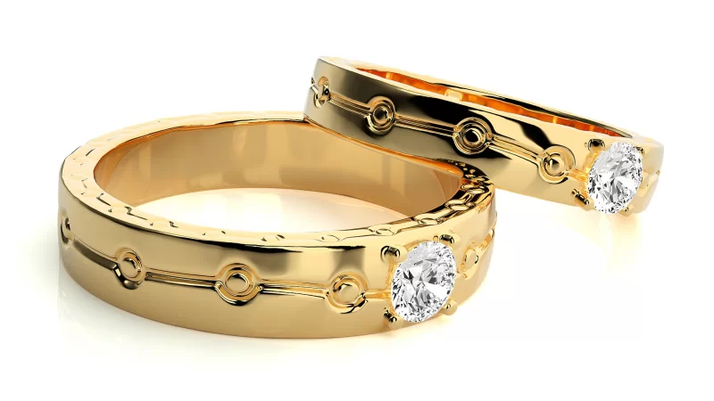 Verighete Cuplu Fascinant Aur 18k Diamante Naturale - Salvador