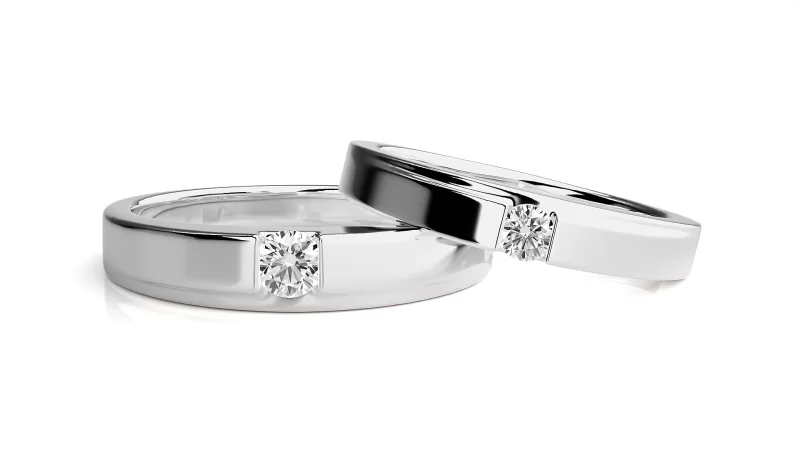 Verighete Cuplu Harmonious Aur 18k Diamante Naturale - Florianopolis