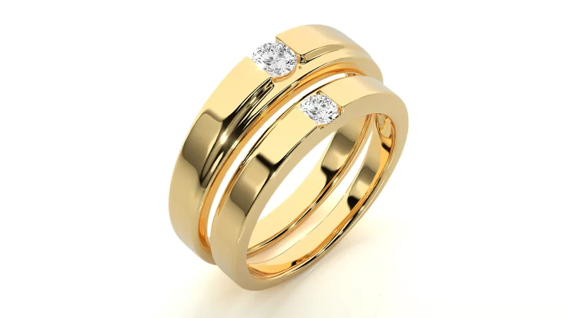 Verighete Cuplu Harmonious Aur 18k Diamante Naturale - Florianopolis