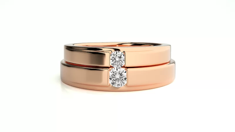 Verighete Cuplu Harmonious Aur 18k Diamante Naturale - Florianopolis
