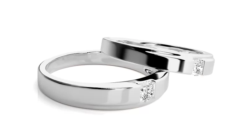 Verighete Cuplu Harmonious Aur 18k Diamante Naturale - Florianopolis