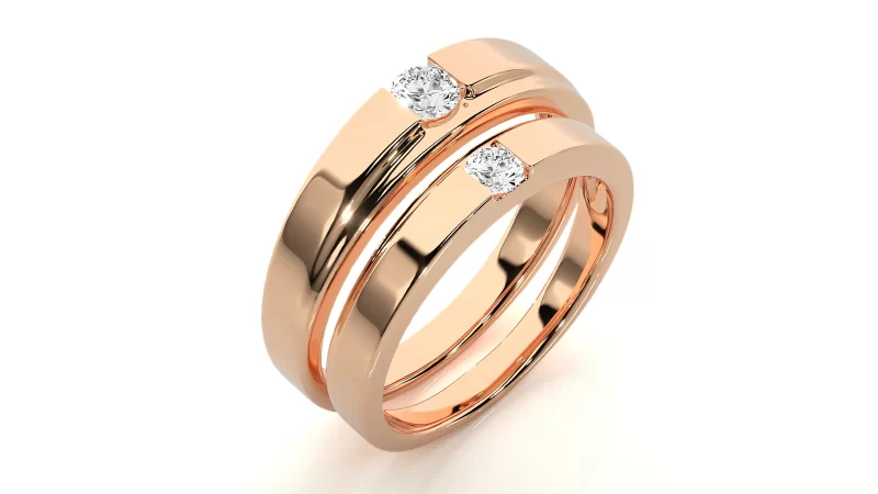 Verighete Cuplu Harmonious Aur 18k Diamante Naturale - Florianopolis