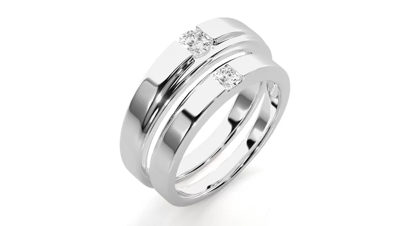 Verighete Cuplu Harmonious Aur 18k Diamante Naturale - Florianopolis