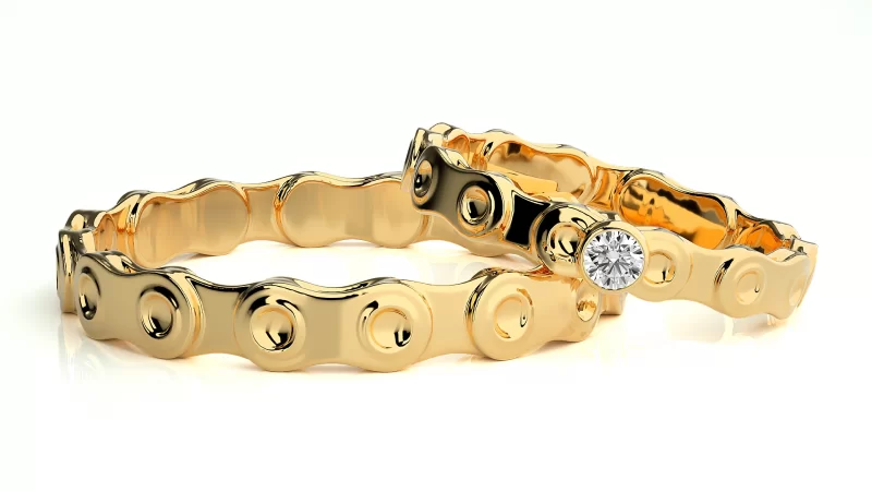 Verighete Cuplu Modern Aur 18k Genuine Diamonds - Belo Horizonte