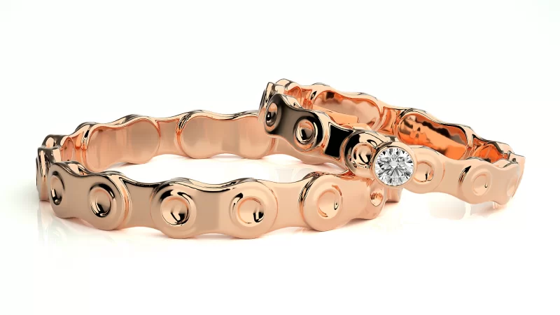 Verighete Cuplu Modern Aur 18k Genuine Diamonds - Belo Horizonte
