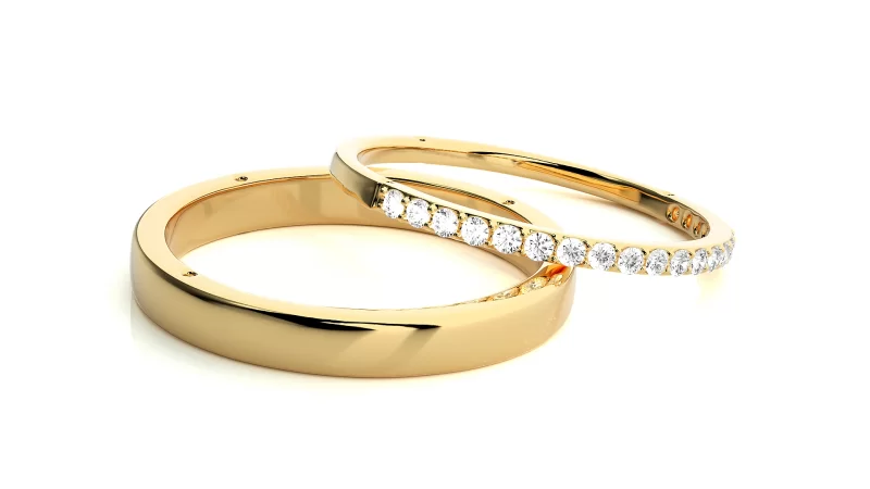 Verighete Cuplu Awe-inspiring Aur 18k Natural Diamonds - Natal