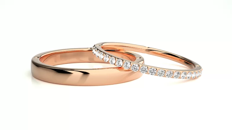 Verighete Cuplu Awe-inspiring Aur 18k Natural Diamonds - Natal