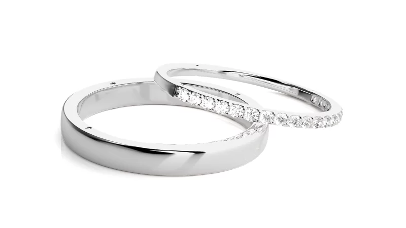 Verighete Cuplu Awe-inspiring Aur 18k Natural Diamonds - Natal