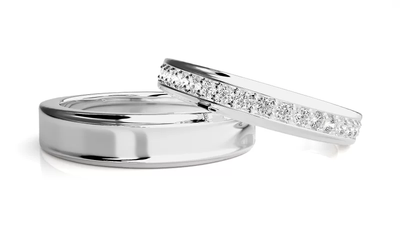 Verighete Cuplu Elegant Sparkle Aur 18k Pure Diamonds - Brasilia