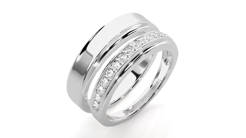 Verighete Cuplu Elegant Sparkle Aur 18k Pure Diamonds - Brasilia
