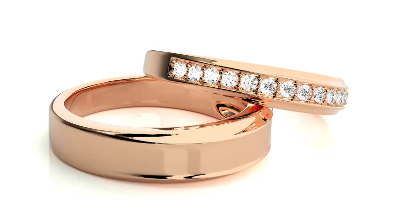 Verighete Cuplu Elegant Sparkle Aur 18k Pure Diamonds - Brasilia