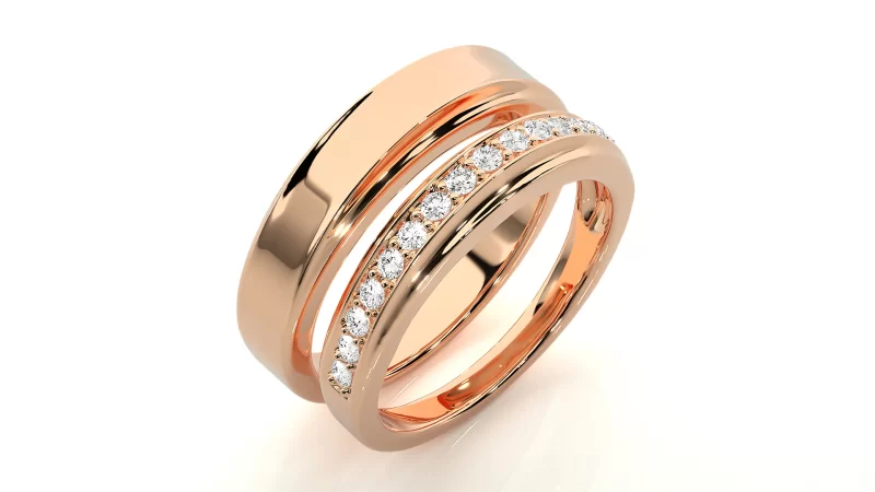 Verighete Cuplu Elegant Sparkle Aur 18k Pure Diamonds - Brasilia