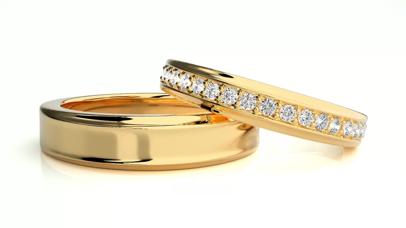 Verighete Cuplu Elegant Sparkle Aur 18k Pure Diamonds - Brasilia