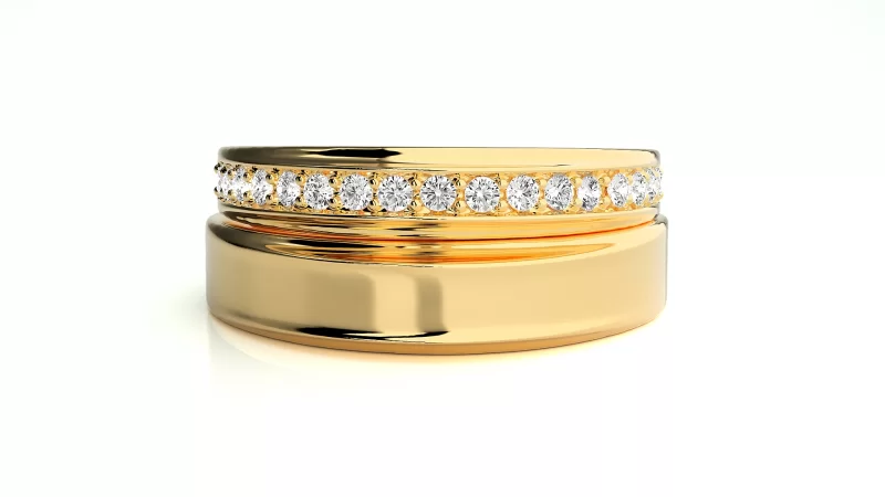 Verighete Cuplu Elegant Sparkle Aur 18k Pure Diamonds - Brasilia