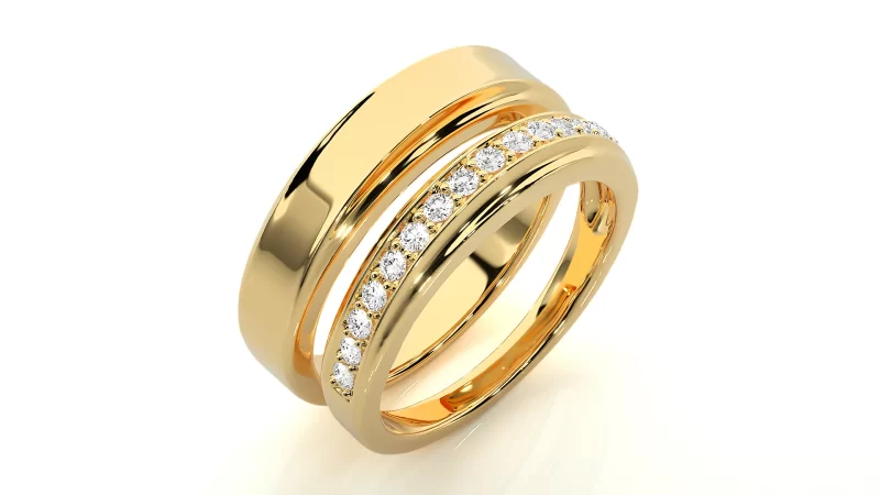 Verighete Cuplu Elegant Sparkle Aur 18k Pure Diamonds - Brasilia