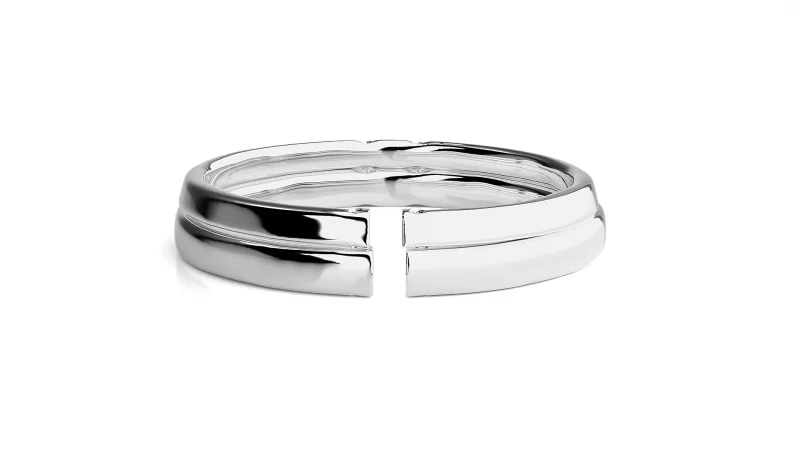 Verighete Cuplu Minimalist Sleek Plain Aur 18k - Orange Walk