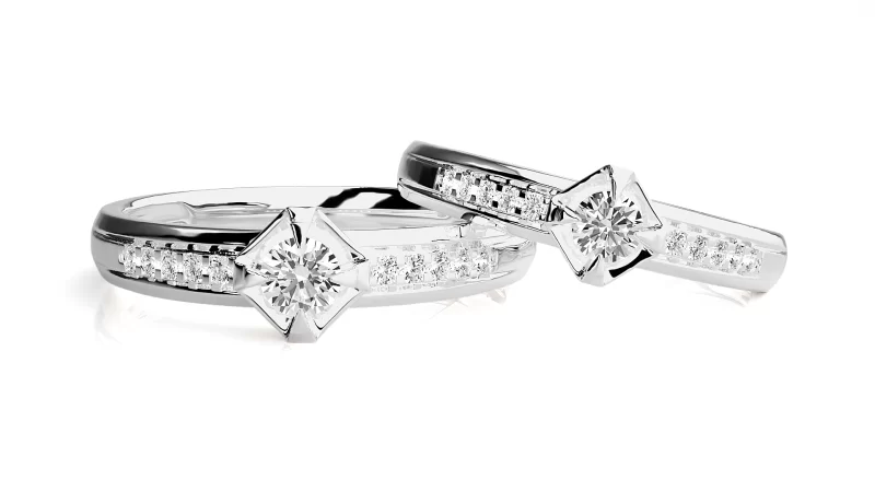 Verighete Cuplu Sparkling Fine Aur 18k Real Diamonds - Belize City