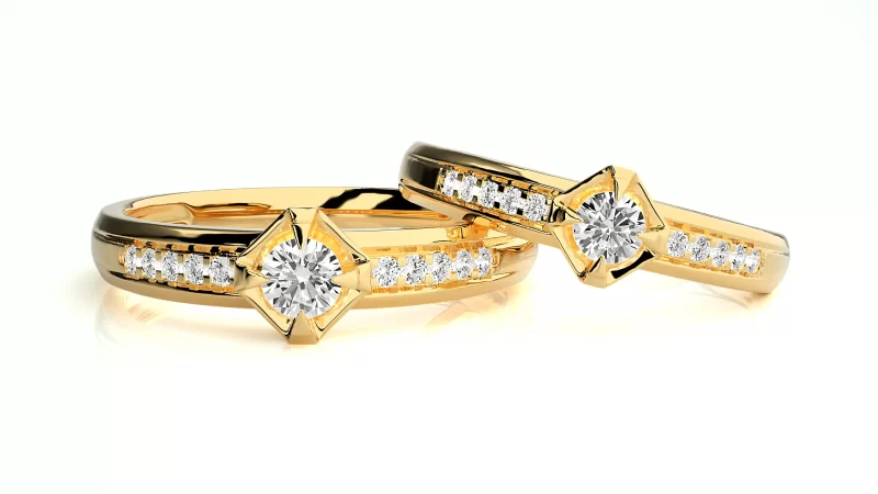Verighete Cuplu Sparkling Fine Aur 18k Real Diamonds - Belize City