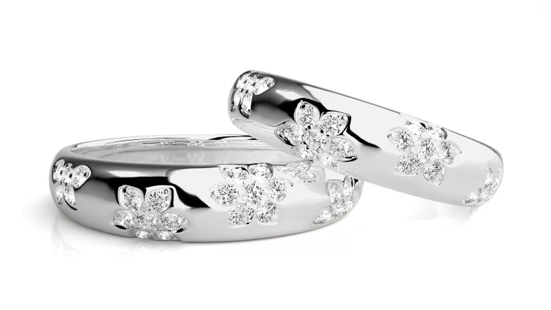 Verighete Cuplu Sparkling Fine Aur 18k Real Diamonds - San Ignacio