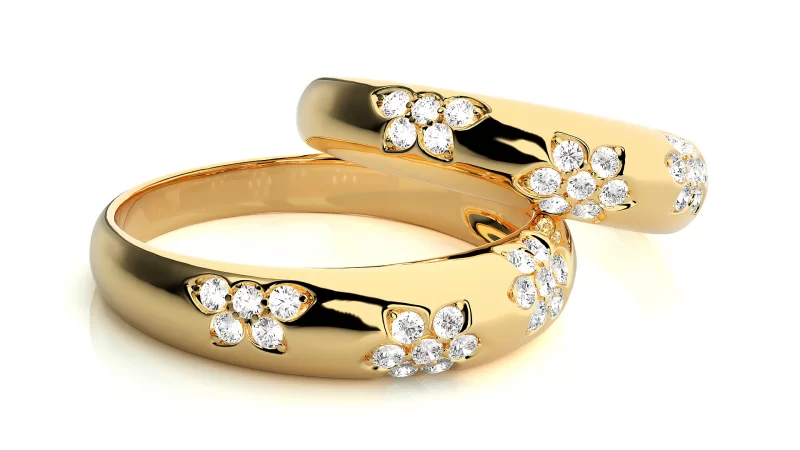 Verighete Cuplu Sparkling Fine Aur 18k Real Diamonds - San Ignacio