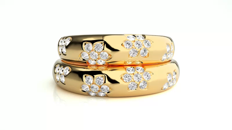 Verighete Cuplu Sparkling Fine Aur 18k Real Diamonds - San Ignacio