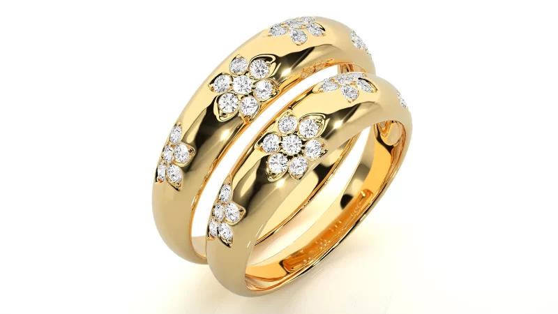 Verighete Cuplu Sparkling Fine Aur 18k Real Diamonds - San Ignacio