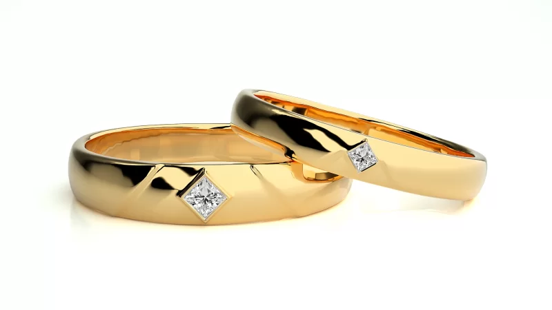 Verighete Cuplu Luxurious Aur 18k Natural Diamonds - Palencia