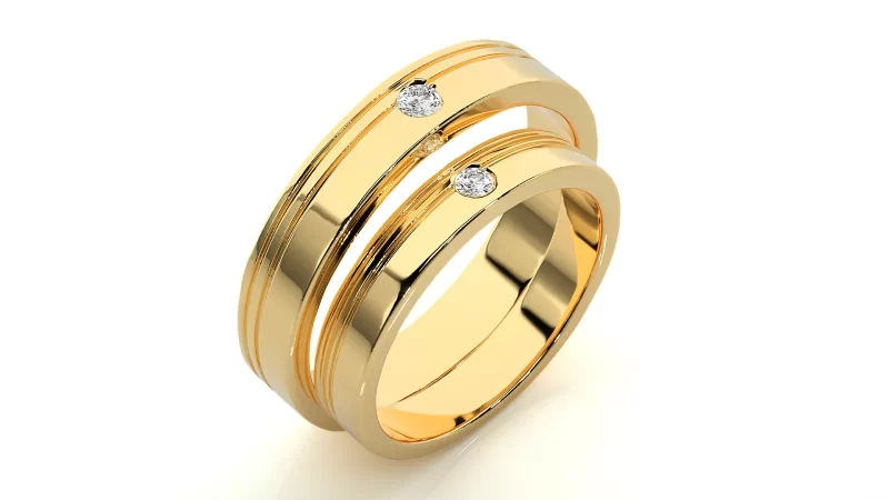 Verighete Cuplu Remarkable Aur 18k Natural Diamonds - Corozal