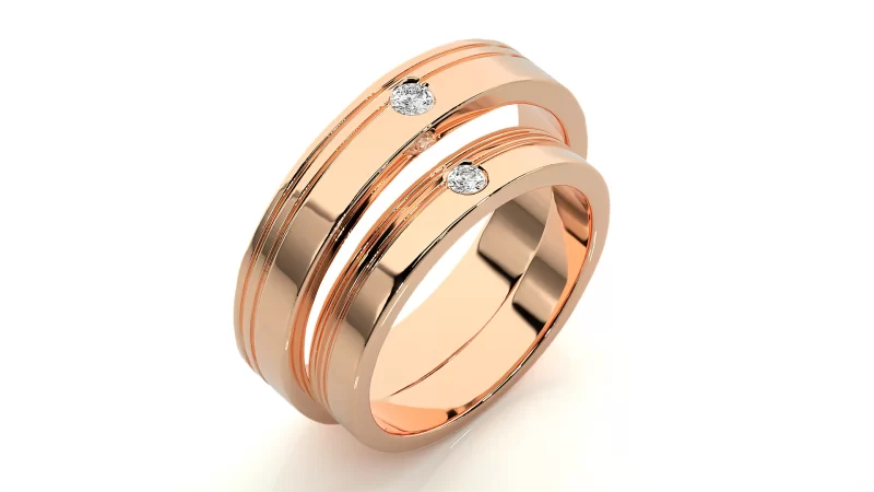Verighete Cuplu Remarkable Aur 18k Natural Diamonds - Corozal