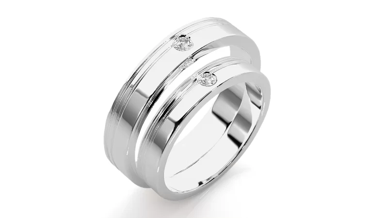 Verighete Cuplu Remarkable Aur 18k Natural Diamonds - Corozal