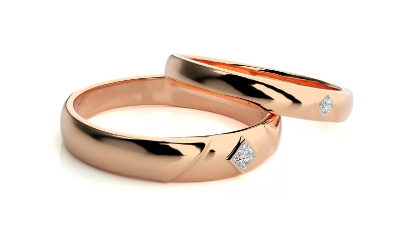 Verighete Cuplu Luxurious Aur 18k Natural Diamonds - Palencia