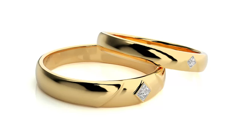 Verighete Cuplu Luxurious Aur 18k Natural Diamonds - Palencia