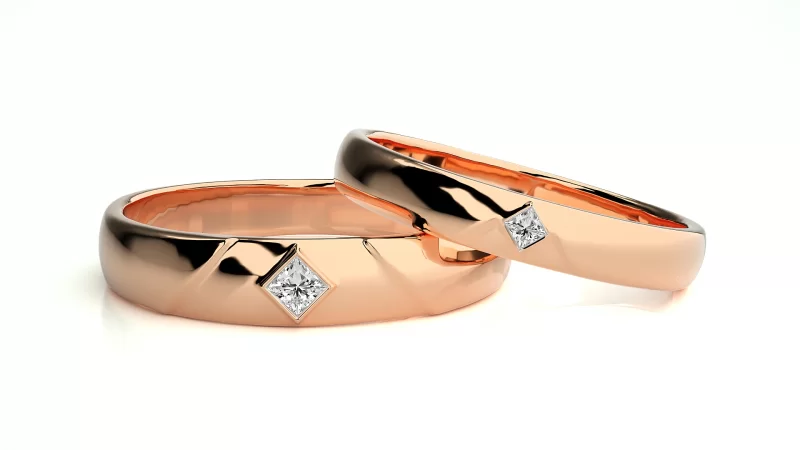 Verighete Cuplu Luxurious Aur 18k Natural Diamonds - Palencia