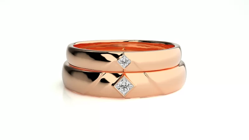 Verighete Cuplu Luxurious Aur 18k Natural Diamonds - Palencia