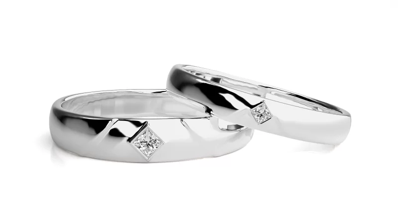 Verighete Cuplu Luxurious Aur 18k Natural Diamonds - Palencia