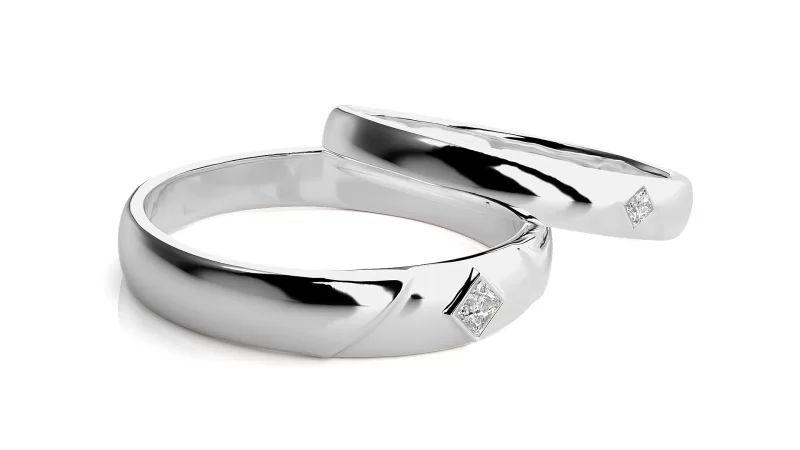 Verighete Cuplu Luxurious Aur 18k Natural Diamonds - Palencia
