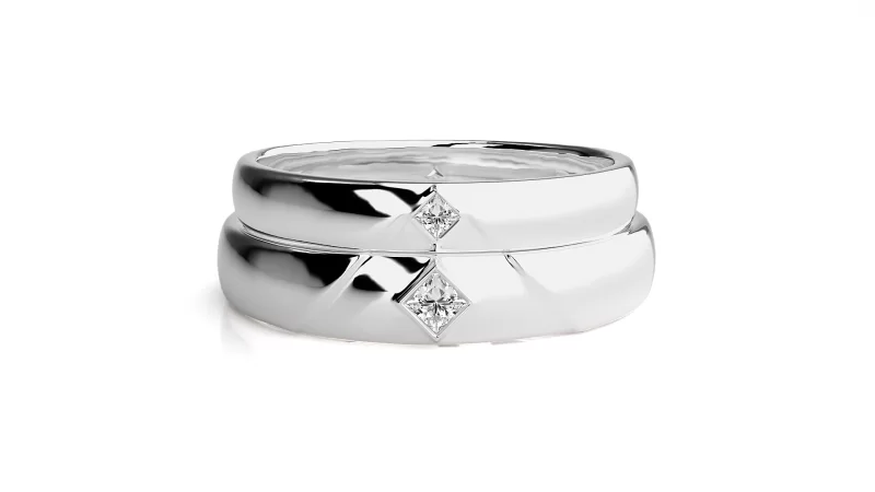 Verighete Cuplu Luxurious Aur 18k Natural Diamonds - Palencia