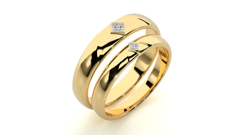 Verighete Cuplu Luxurious Aur 18k Natural Diamonds - Palencia