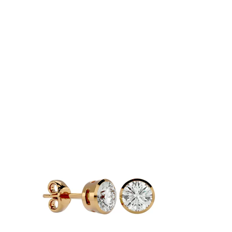 Cercei Aur Delicate Stud Aur 18k Genuine Diamonds - Carolina