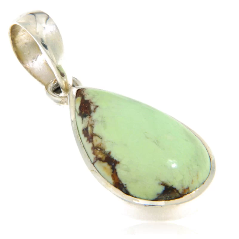 Pandantiv Argint 925 Crisopraz Natural - Eleganta Verde