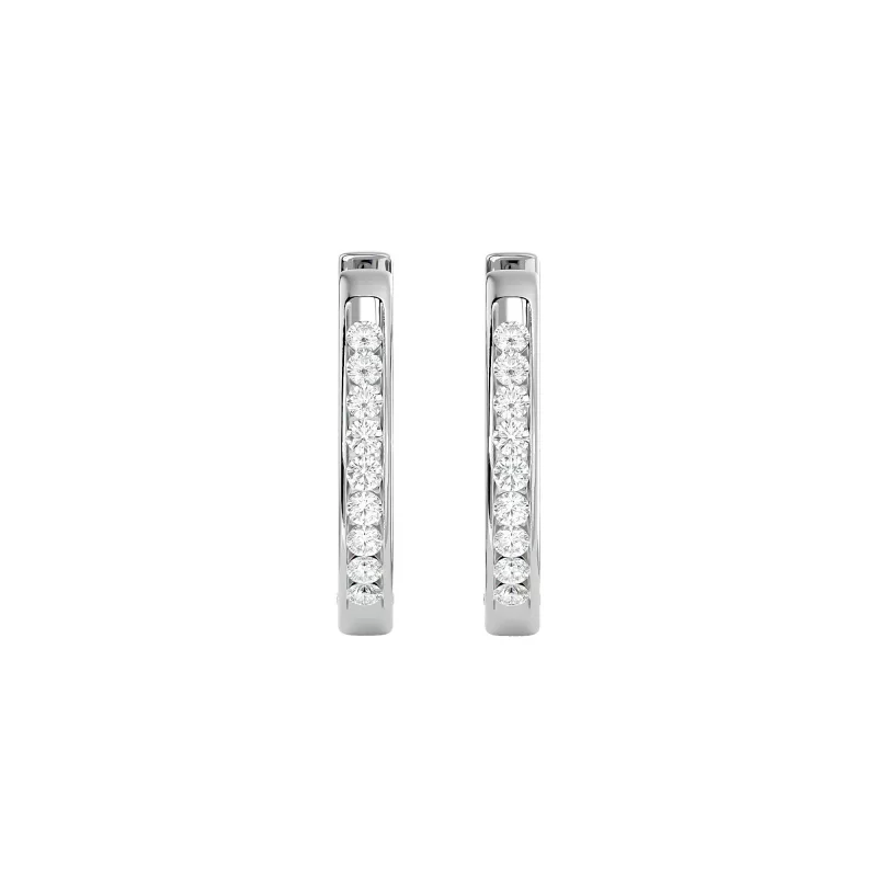 Cercei Aur Gleaming Hoop Aur 18k Diamante - Hannah