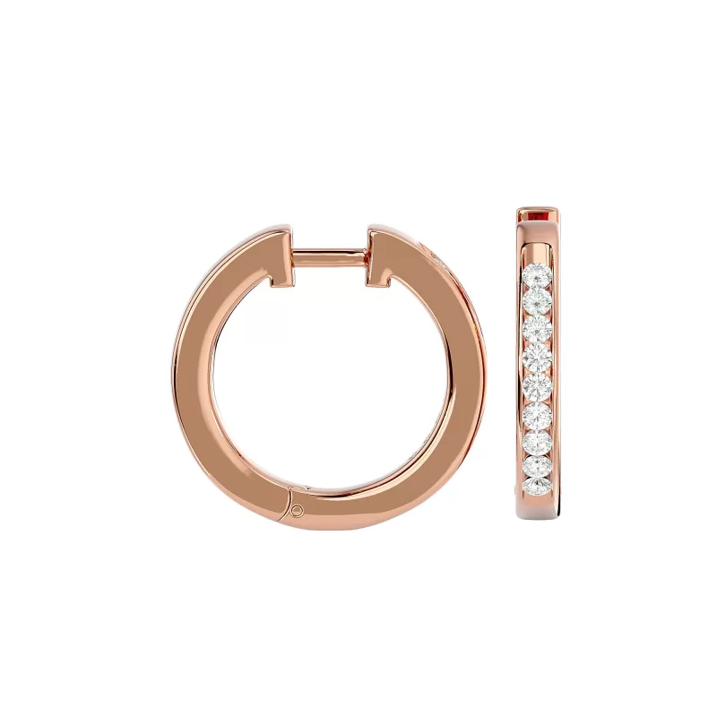 Cercei Aur Gleaming Hoop Aur 18k Diamante - Hannah