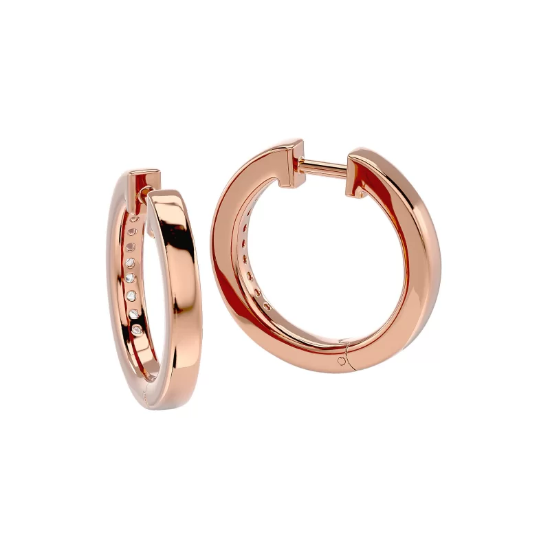 Cercei Aur Gleaming Hoop Aur 18k Diamante - Hannah