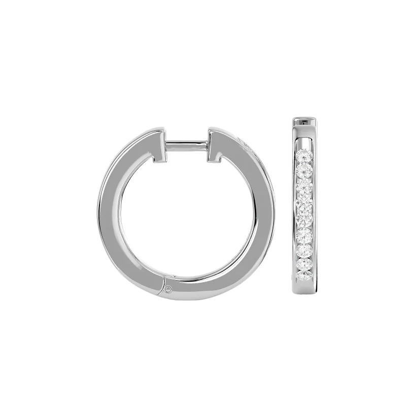 Cercei Aur Gleaming Hoop Aur 18k Diamante - Hannah