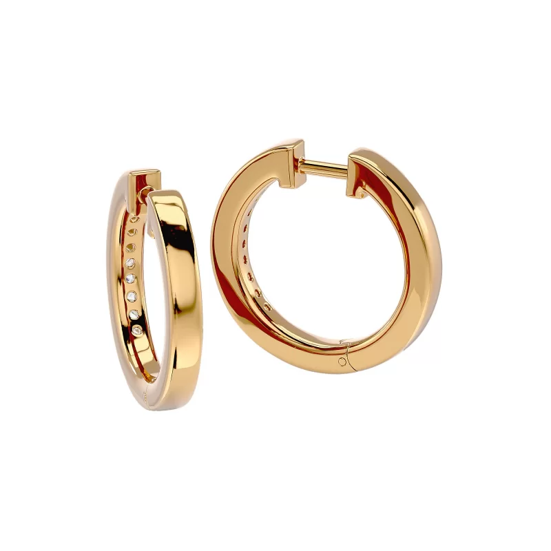 Cercei Aur Gleaming Hoop Aur 18k Diamante - Hannah