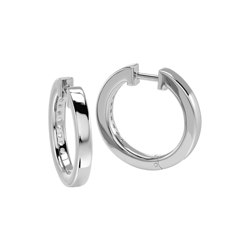 Cercei Aur Gleaming Hoop Aur 18k Diamante - Hannah